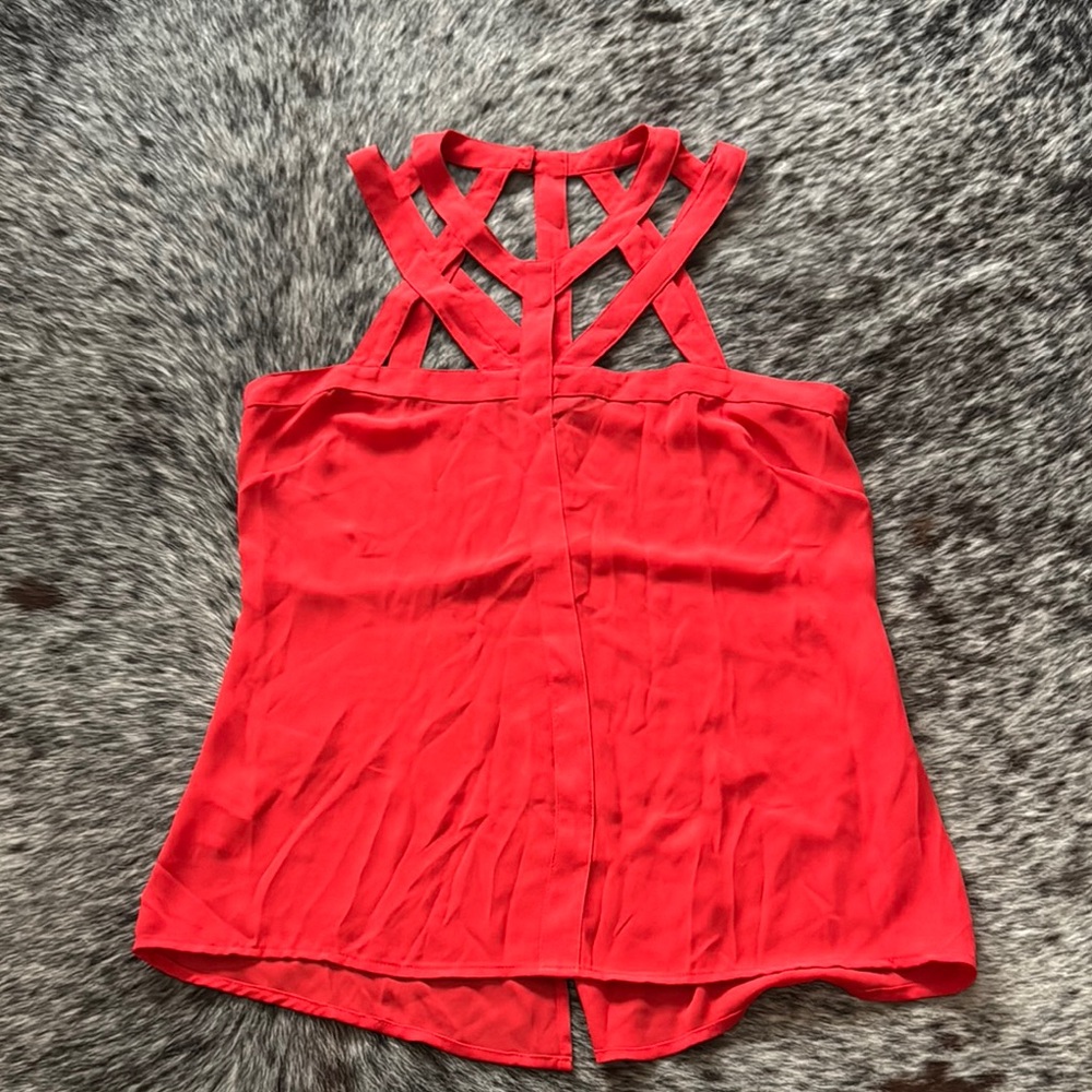 BCBGMaxaria Red Strappy Women's Top